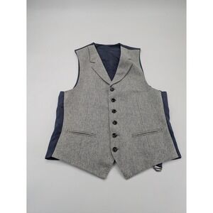 Suitsupply Wool Vest Men 46 Capetown Gray Modern Business Pure Wool